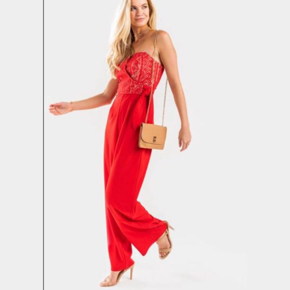 Francesca’s Red Jumpsuit